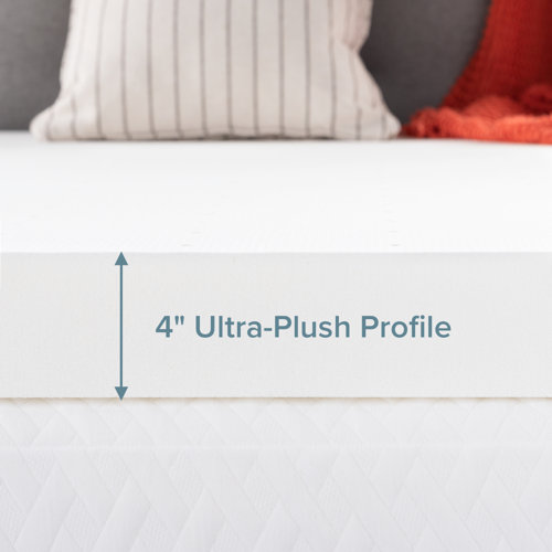 The Twillery Co.® Wayfair Sleep™ 4" Plush Memory Foam Mattress Topper
